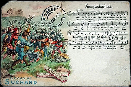 Postkarte Suchard Sempacherlied